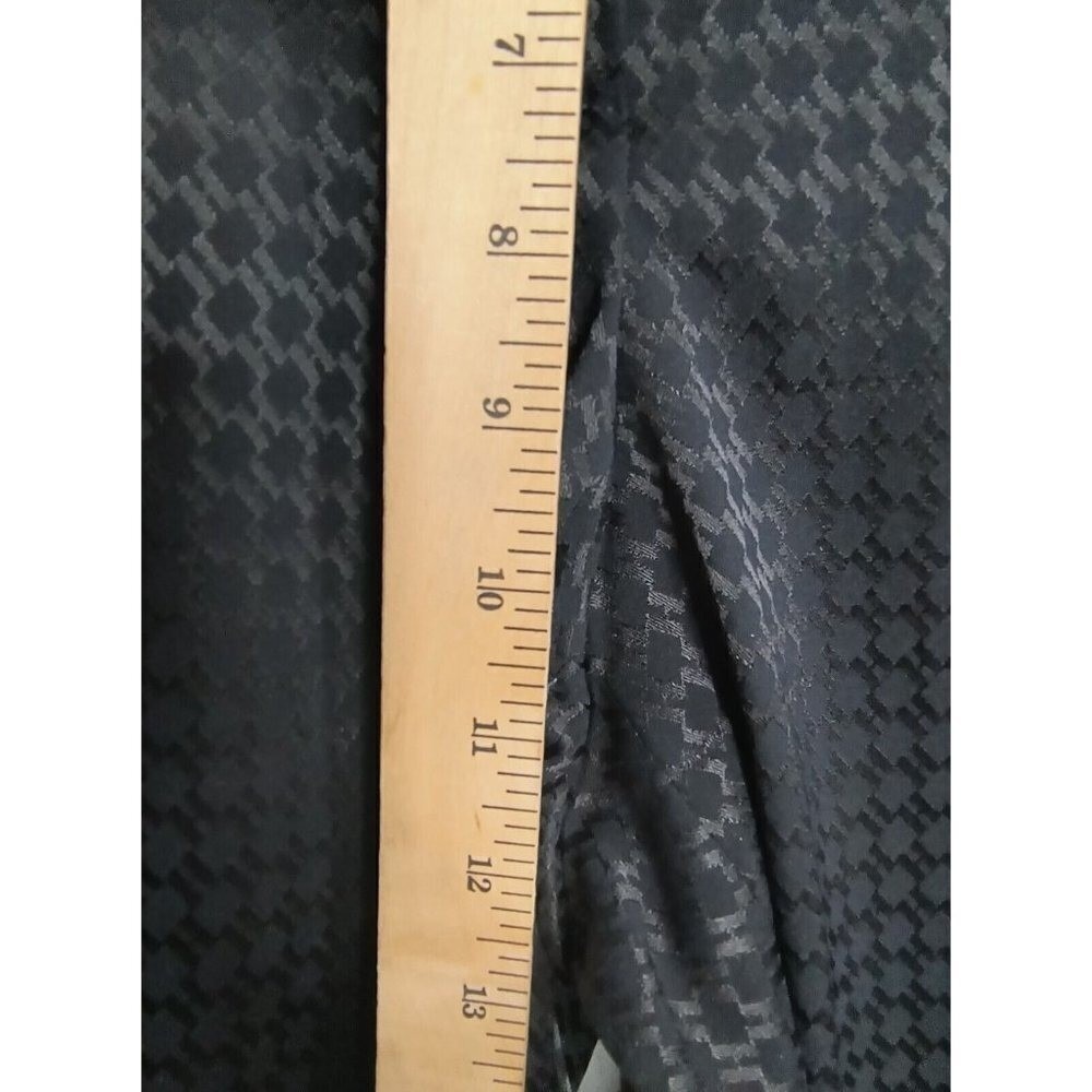 Armani Collezioni Pants Womens 8 Black Gray Shimmer Houndstooth Wide Leg Italy - Picture 8 of 10